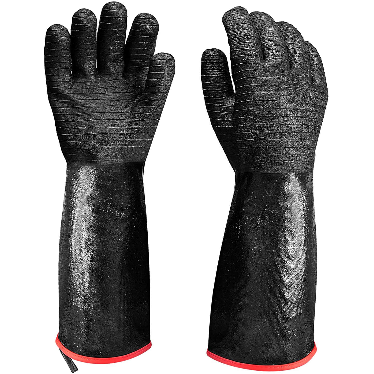 GEEKHOM BBQ Gloves Heat Resistant Cooking, 18 Inch Grill Gloves Heat Proof Insulated Gloves